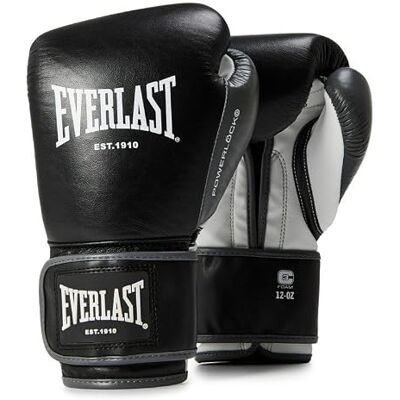 Everlast Powerlock OG Advanced Boxing Gloves, Black/White Boxing Gloves for Bags, Mitt Work & Sparring, Hook & Loop System, EverDri, C3 Foam Technology, Ergonomic Grip Authentic Gear Everlast Powerlock OG Advanced Boxing Gloves, Black/White Boxing Gloves for Bags, Mitt Work & Sparring, Hook & Loop System, EverDri, C3 Foam Technology, Ergonomic Grip Authentic Gear