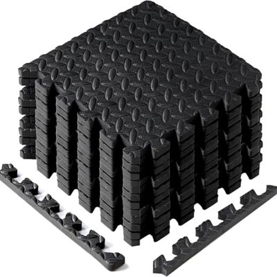 Yes4All KAL0 matta sammankopplade golv, solid, A. 12 kvadratfot (12 plattor) svart, 12 kvadratmeter (30 x 30 cm) Yes4All KAL0 matta sammankopplade golv, solid, A. 12 kvadratfot (12 plattor) svart, 12 kvadratmeter (30 x 30 cm)