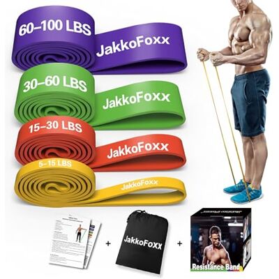 JAKKOFOXX Dragband, motståndsband, stretchhjälpband, bärbar träning, muskelträning, sjukgymnastik, träningsband för träning JAKKOFOXX Dragband, motståndsband, stretchhjälpband, bärbar träning, muskelträning, sjukgymnastik, träningsband för träning