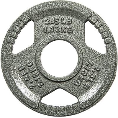 Fitvids Signature Fitness Hantelskiva av gjutjärn för styrketräning och styrketräning, 5,1 cm i mitten, 1,1 kg (enkel) Fitvids Signature Fitness Hantelskiva av gjutjärn för styrketräning och styrketräning, 5,1 cm i mitten, 1,1 kg (enkel)
