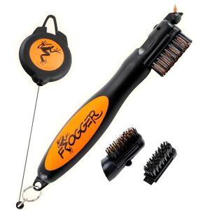 Frogger BrushPro Golf Club Cleaner med ergonomiskt grepp och utdragbar sladd Robust golfborste och spårrengöring med avancerad skrubbrengöringsteknik för professionella golfare Frogger BrushPro Golf Club Cleaner med ergonomiskt grepp och utdragbar sladd Robust golfborste och spårrengöring med avancerad skrubbrengöringsteknik för professionella golfare
