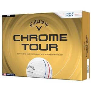 Callaway Golf Chrome Tour 2026 golfbollar, trippelspår, vit Callaway Golf Chrome Tour 2026 golfbollar, trippelspår, vit