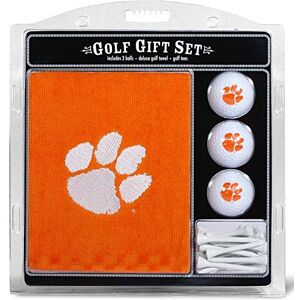 Team Golf NCAA Clemson Tigers-presentset med broderad golfhandduk, 3 golfbollar och 14 golfpeggar på 7 cm, enligt regelverket, handduk vikt tre gånger på 40 x 56 cm i 100% bomull Team Golf NCAA Clemson Tigers-presentset med broderad golfhandduk, 3 golfbollar och 14 golfpeggar på 7 cm, enligt regelverket, handduk vikt tre gånger på 40 x 56 cm i 100% bomull