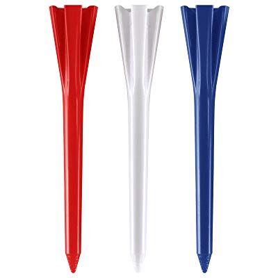 Izzo golfpeg i plast, 3,5 cm, röd/vit/blå, 100-pack Izzo golfpeg i plast, 3,5 cm, röd/vit/blå, 100-pack