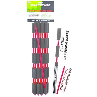 SHAFTEASE – vibrationsdämpande inlägg – för golfaxlar i metall – minskar stötar och vibrationer vid stötar vid problemfri golf – perfekt för golfare med artrit, tendinit och ledsmärta – 9-pack SHAFTEASE – vibrationsdämpande inlägg – för golfaxlar i metall – minskar stötar och vibrationer vid stötar vid problemfri golf – perfekt för golfare med artrit, tendinit och ledsmärta – 9-pack