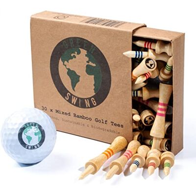 Green Swing - Bambus - Blandade storlekar 25-70mm - Golftees Green Swing - Bambus - Blandade storlekar 25-70mm - Golftees