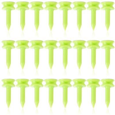 ASelected 200 st golfpeg i plast 25 mm, okrossbara gröna golfpeggar, hållbara golfpeggar med små slott för golf övningsträning ASelected 200 st golfpeg i plast 25 mm, okrossbara gröna golfpeggar, hållbara golfpeggar med små slott för golf övningsträning