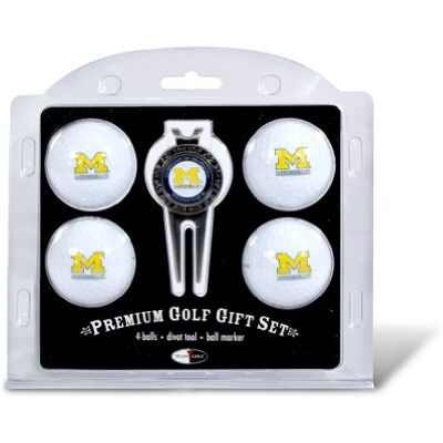 Team Golf NCAA Michigan Wolverines regleringsstorlek golfbollar (4 räkna) och divotverktyg med avtagbar dubbelsidig magnetisk markör Team Golf NCAA Michigan Wolverines regleringsstorlek golfbollar (4 räkna) och divotverktyg med avtagbar dubbelsidig magnetisk markör
