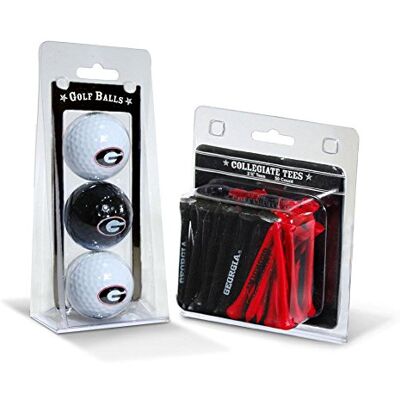 Team Golf NCAA Georgia Bulldogs 3 Golf Balls And 50 Golf Tees Logo Imprinted Golf Balls (3 Count) & 2-3/4" Regulation Golf Tees (50 Count), Multi Colored Team Golf NCAA Georgia Bulldogs 3 Golf Balls And 50 Golf Tees Logo Imprinted Golf Balls (3 Count) & 2-3/4" Regulation Golf Tees (50 Count), Multi Colored