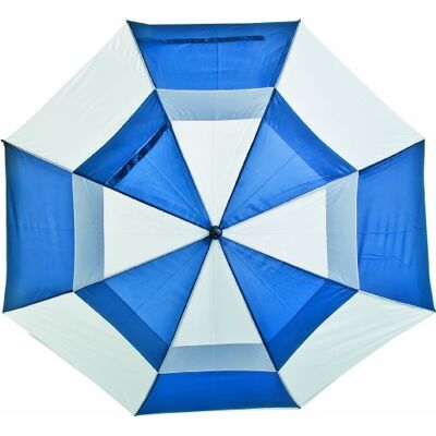 Longridge Deluxe vindtätt golfparaply Kungsblå/Vit Longridge Deluxe vindtätt golfparaply Kungsblå/Vit