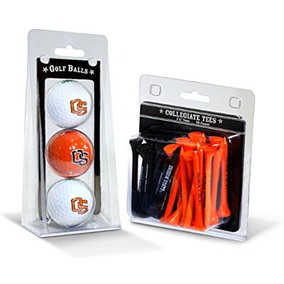 Team Golf NCAA Oregon State Beavers Logo Imprinted Golf Balls (3 count) & 2–3/4 tum Regulation Golf Tees (50 count), flerfärgade Team Golf NCAA Oregon State Beavers Logo Imprinted Golf Balls (3 count) & 2–3/4 tum Regulation Golf Tees (50 count), flerfärgade