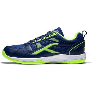 HUNDRED Raze Non-Marking Professional Badminton Shoes for Men Material: Faux Leather Suitable for Indoor Tennis, Squash, Table Tennis, Basketball & Padel (Navy/Lime, Size: EU 46, UK 12, US 13) HUNDRED Raze Non-Marking Professional Badminton Shoes for Men Material: Faux Leather Suitable for Indoor Tennis, Squash, Table Tennis, Basketball & Padel (Navy/Lime, Size: EU 46, UK 12, US 13)