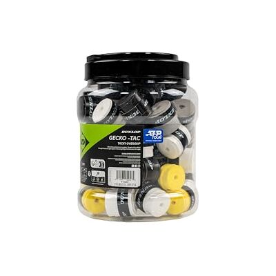 Dunlop Gecko Tac Tennis Overgrip, 60 tub Bulk Pack, professionell kontaktprestanda Dunlop Gecko Tac Tennis Overgrip, 60 tub Bulk Pack, professionell kontaktprestanda