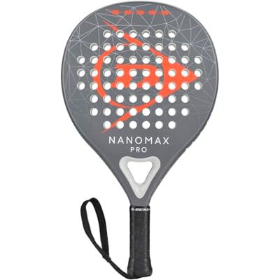 Dunlop Unisex Nanomax Pro Padelracket, Grey/Orange/White, One Size Dunlop Unisex Nanomax Pro Padelracket, Grey/Orange/White, One Size