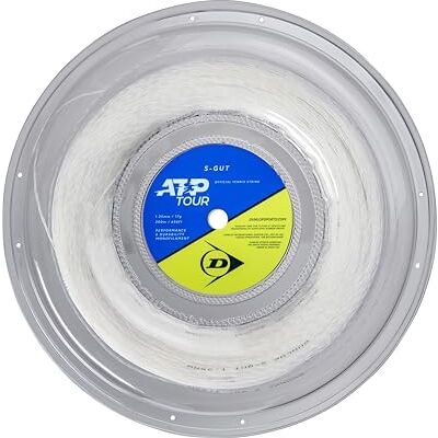 Dunlop S-Gut 17G vit 200 m tennissträngrulle – komfort och kraft multifilamentrulle Dunlop S-Gut 17G vit 200 m tennissträngrulle – komfort och kraft multifilamentrulle