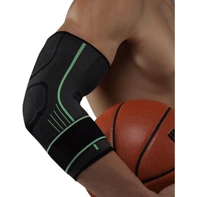 Endless Elbow Brace Kompressionsärm med justerbart kardborreband, svart Material: Neopren Relief Muscles Perfekt för gym, träning, tennis, badminton och löpning för män och kvinnor Endless Elbow Brace Kompressionsärm med justerbart kardborreband, svart Material: Neopren Relief Muscles Perfekt för gym, träning, tennis, badminton och löpning för män och kvinnor