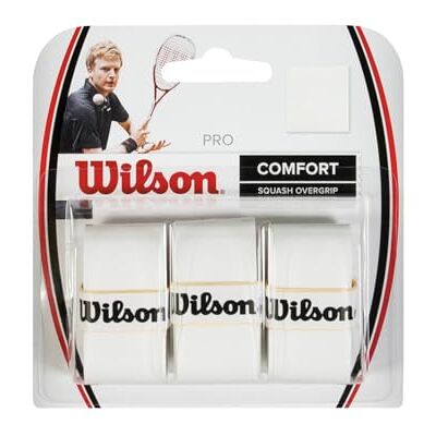 Wilson greppband, Pro Overgrip, ersättningsarmband, 3 stycken, vit, WRR937000, vit/svart, en storlek Wilson greppband, Pro Overgrip, ersättningsarmband, 3 stycken, vit, WRR937000, vit/svart, en storlek