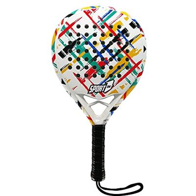 Sport1 padelracket Winner 100% kolfiber. Rund form för avancerade spelare. Lyhörd och hållbar spade perfekt för spelare med kraftfulla skott. Vit med fantasi, unik Sport1 padelracket Winner 100% kolfiber. Rund form för avancerade spelare. Lyhörd och hållbar spade perfekt för spelare med kraftfulla skott. Vit med fantasi, unik