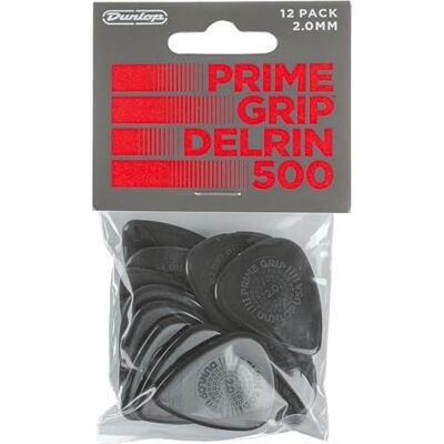 Dunlop 450P200 Prime Grip Delrin 500 2.0 Mm Player'S Pack/12 Dunlop 450P200 Prime Grip Delrin 500 2.0 Mm Player'S Pack/12