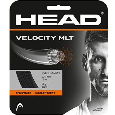 HEAD Unisex vuxen velocity MLT set tennissträng, svart, 1,40 mm/15 g HEAD Unisex vuxen velocity MLT set tennissträng, svart, 1,40 mm/15 g