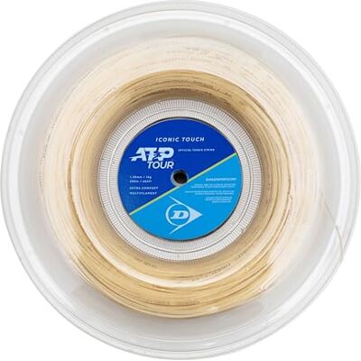 Dunlop Iconic Touch 16G naturlig 200 m tennissnöre rulle – komfortkontroll strängrulle Dunlop Iconic Touch 16G naturlig 200 m tennissnöre rulle – komfortkontroll strängrulle