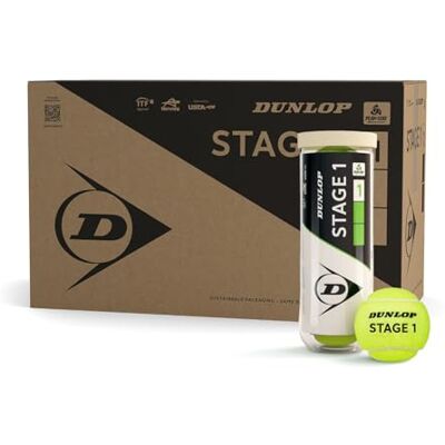 Dunlop tennisboll Stage 1 grön – för barn och nybörjare på stora fält (72 bollar) Dunlop tennisboll Stage 1 grön – för barn och nybörjare på stora fält (72 bollar)