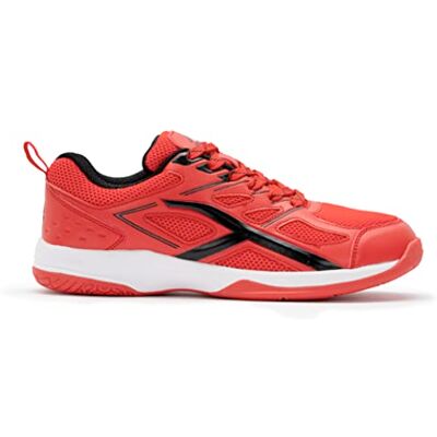 HUNDRED Xoom Non-Marking Professional Badminton Shoes for Men Material: Faux Leather Suitable for Indoor Tennis, Squash, Table Tennis, Basketball & Padel HUNDRED Xoom Non-Marking Professional Badminton Shoes for Men Material: Faux Leather Suitable for Indoor Tennis, Squash, Table Tennis, Basketball & Padel