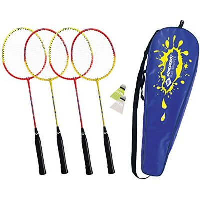 Schildkröt Schildköt Federball set 4-spelare, 4 racketar, 2 bollar, i bärväska, 970909, flerfärgad Schildkröt Schildköt Federball set 4-spelare, 4 racketar, 2 bollar, i bärväska, 970909, flerfärgad