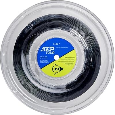 Dunlop S-Gut 17G svart 200 m spole hållbar och bekväm multifilamentsspole Dunlop S-Gut 17G svart 200 m spole hållbar och bekväm multifilamentsspole