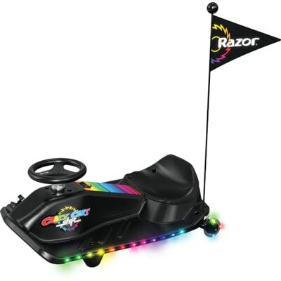 Razor Unisex ungdom, Crazy Cart Shift Lightshow Electric Drift, svart, en storlek Razor Unisex ungdom, Crazy Cart Shift Lightshow Electric Drift, svart, en storlek