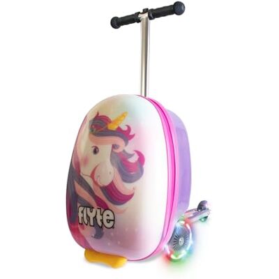 Flyte Scooter resväska vikbar barnbagage – hårt skal, kör vidare med hjul, 2-i-1, 18 tum, 25 liter kapacitet, Flerfärgat17, 18-Inch, Enhörningen Luna Flyte Scooter resväska vikbar barnbagage – hårt skal, kör vidare med hjul, 2-i-1, 18 tum, 25 liter kapacitet, Flerfärgat17, 18-Inch, Enhörningen Luna