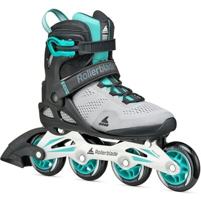 Rollerblade MACROBLADE 80 W, inline-skridskor för kvinnor, fitness inliner, grå/blågrön blå, 39/40 Rollerblade MACROBLADE 80 W, inline-skridskor för kvinnor, fitness inliner, grå/blågrön blå, 39/40