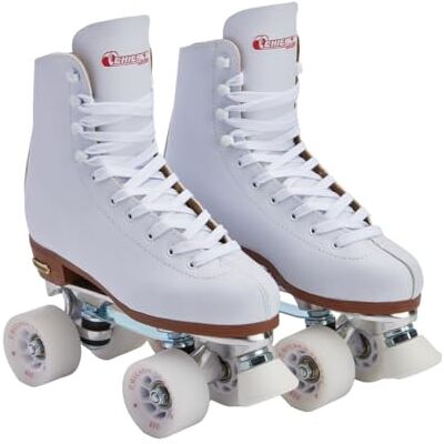 Chicago Skates Premium läderfodrad rink roller för kvinnor klassisk vit fyrhjuling skridskor Chicago, 5 UK Chicago Skates Premium läderfodrad rink roller för kvinnor klassisk vit fyrhjuling skridskor Chicago, 5 UK