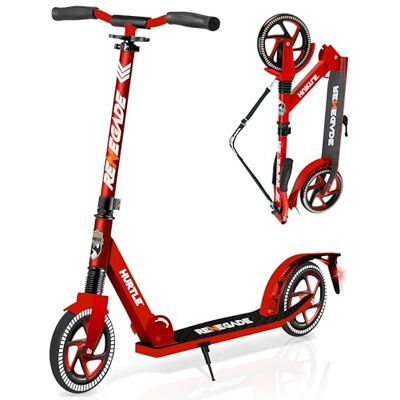Hurtle Scooter – skoter för tonåring – sparkcykel – 2-hjulsskoter med justerbart T-stångstyre – hopfällbar sparkcykel för vuxna med halkfritt däck Hurtle Scooter – skoter för tonåring – sparkcykel – 2-hjulsskoter med justerbart T-stångstyre – hopfällbar sparkcykel för vuxna med halkfritt däck