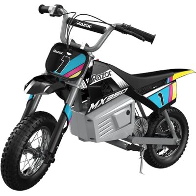 Razor MX350 W/Decals elektrisk litiummotorcykel för barn med hastigheter upp till 14 Mph för 8 år och uppåt Razor MX350 W/Decals elektrisk litiummotorcykel för barn med hastigheter upp till 14 Mph för 8 år och uppåt