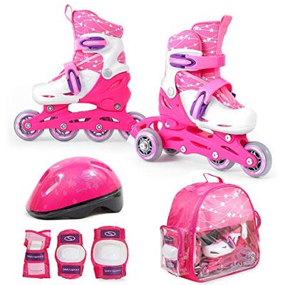 SMJ sport 2-i-1 inlines rullskridskor Rullskidsset, Rosa, 26 EU SMJ sport 2-i-1 inlines rullskridskor Rullskidsset, Rosa, 26 EU