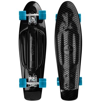 RIDGID Ridge Recycled Cruiser skateboard, unisex, återvunnen 68 cm cruiser, svart/blå, 68 cm RIDGID Ridge Recycled Cruiser skateboard, unisex, återvunnen 68 cm cruiser, svart/blå, 68 cm