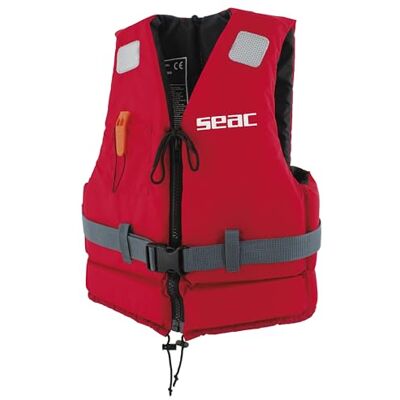 SEAC Hydro Snorkeling Vest vuxen flytväst för snorkling och vattensporter i 5 storlekar säkerhetsväst i nylon med visselpipa och reflekterande insatser certifierad i ISO 12402-5 SEAC Hydro Snorkeling Vest vuxen flytväst för snorkling och vattensporter i 5 storlekar säkerhetsväst i nylon med visselpipa och reflekterande insatser certifierad i ISO 12402-5