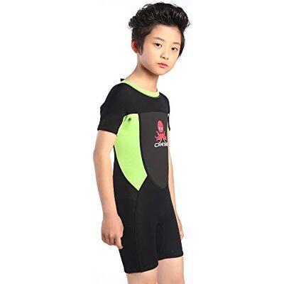 CRESSI SMOBY JR SHORTY WETSUIT BLACK/FLUO GREEN 2/3Y CRESSI SMOBY JR SHORTY WETSUIT BLACK/FLUO GREEN 2/3Y