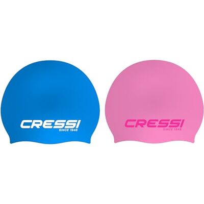 CRESSI Ricky Jr badmössa bunt två junior unisex badmössor, ljusblå/vit + rosa/rosa, en storlek CRESSI Ricky Jr badmössa bunt två junior unisex badmössor, ljusblå/vit + rosa/rosa, en storlek