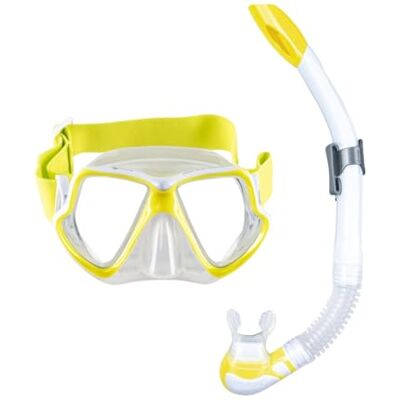 Mares Mask och snorkel Aquazone Combo Wahoo Neon, kombination bestående av mask och snorkel vuxna – unisex Mares Mask och snorkel Aquazone Combo Wahoo Neon, kombination bestående av mask och snorkel vuxna – unisex
