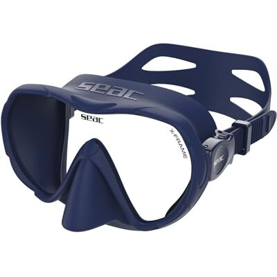 SEAC X-Frame – ramlös dykmask i silikon med enkel härdat glaslins klar syn och stabilitet under vattnet, låg volym För dykning och snorkling – tillverkad i Italien SEAC X-Frame – ramlös dykmask i silikon med enkel härdat glaslins klar syn och stabilitet under vattnet, låg volym För dykning och snorkling – tillverkad i Italien