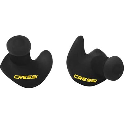 CRESSI Dry Ear Plugs Black öronproppar i silikon, perfekt för att förhindra att vatten tränger in vid simning, svart, en storlek, vuxna CRESSI Dry Ear Plugs Black öronproppar i silikon, perfekt för att förhindra att vatten tränger in vid simning, svart, en storlek, vuxna