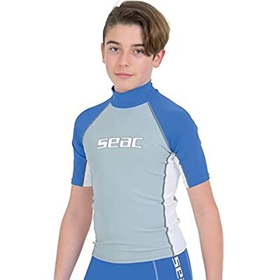 SEAC Raa Short Evo barn kortärmad skyddsdräkt mot utslag; UV-sim och snorkling topp SEAC Raa Short Evo barn kortärmad skyddsdräkt mot utslag; UV-sim och snorkling topp