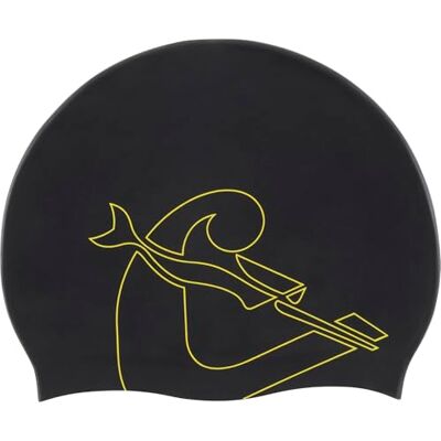CRESSI Eddie badmössa – unisex badmössa, svart/gul, en storlek CRESSI Eddie badmössa – unisex badmössa, svart/gul, en storlek