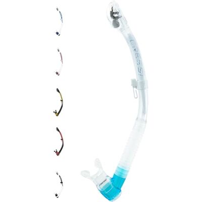 Cressi Itaca Ultra Snorkel, torr luftare för dykning och snorkling, unisex vuxen, transparent/akvamarin, en storlek Cressi Itaca Ultra Snorkel, torr luftare för dykning och snorkling, unisex vuxen, transparent/akvamarin, en storlek
