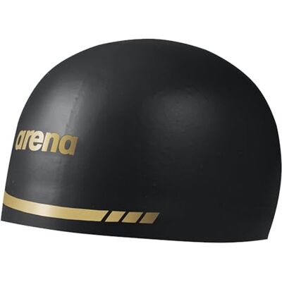 ARENA 3D mjuk USA unisex siluva för vuxna hållbar skrynkelfri poolträning och tävlingssimtillbehör, svart/guld, extra stor ARENA 3D mjuk USA unisex siluva för vuxna hållbar skrynkelfri poolträning och tävlingssimtillbehör, svart/guld, extra stor
