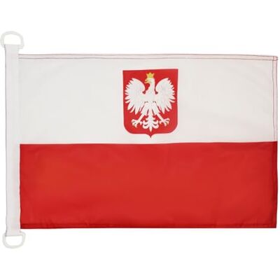 AZ FLAG nautisk flagga Civil Pavilion Polen 45 x 30 cm Polsk marchandbåt flagga 30 x 45 cm AZ FLAG nautisk flagga Civil Pavilion Polen 45 x 30 cm Polsk marchandbåt flagga 30 x 45 cm