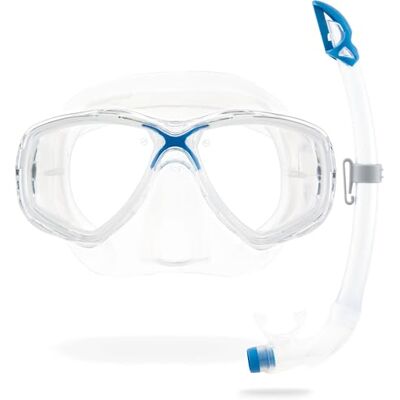 CRESSI MAREA + GAMMA COMBO CLEAR/BLUE CRESSI MAREA + GAMMA COMBO CLEAR/BLUE