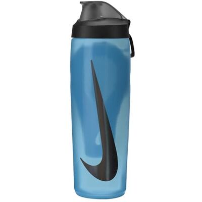 NIKE Unisex Refuel Locking Lid Vattenflaska, Baltic Blue/Black/Black Iridescent, 709 ml NIKE Unisex Refuel Locking Lid Vattenflaska, Baltic Blue/Black/Black Iridescent, 709 ml